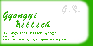 gyongyi millich business card